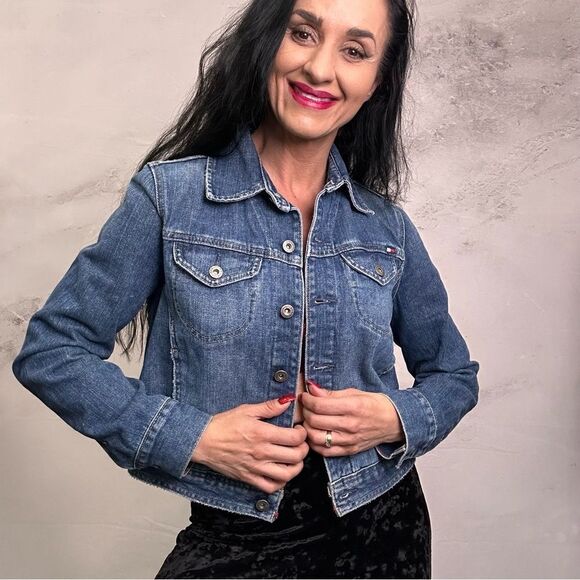 Tommy Hilfiger denim jean jacket coat - Picture 1 of 5